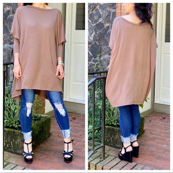 OVERSIZED LOOSE FIT DARK MOCHA KNIT SWEATER - Picture 7 of 9